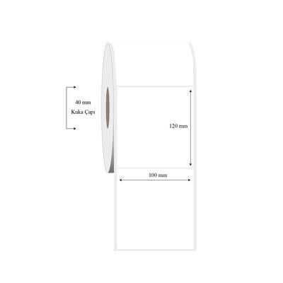 100mm x 120mm Tekli PP Şeffaf Etiket - 1