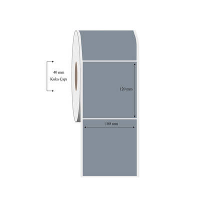 100mm x 120mm Tekli Silvermat Etiket - 1