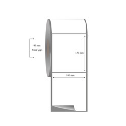 100mm x 130mm Tekli Fasson Fastyre Etiket - 