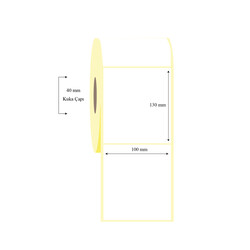 100mm x 130mm Tekli Wellum Etiket - 