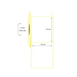 100mm x 150mm Tekli Lamine Termal Etiket - 