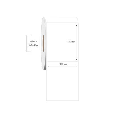 100mm x 160mm Tekli PP Şeffaf Etiket - 1