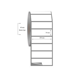 100mm x 30mm Tekli Fasson Fastyre Etiket - 