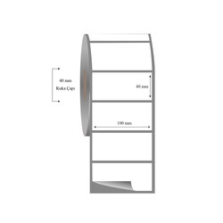 100mm x 40mm Tekli Fasson Fastyre Etiket - 