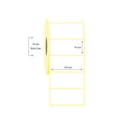 100mm x 40mm Tekli Lamine Termal Etiket - 