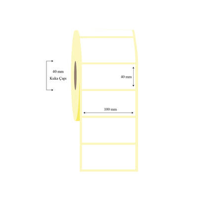 100mm x 40mm Tekli PP Opak Etiket - 1