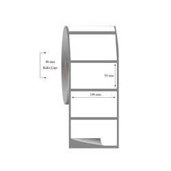 100mm x 50mm Tekli Fasson Fastyre Etiket - 