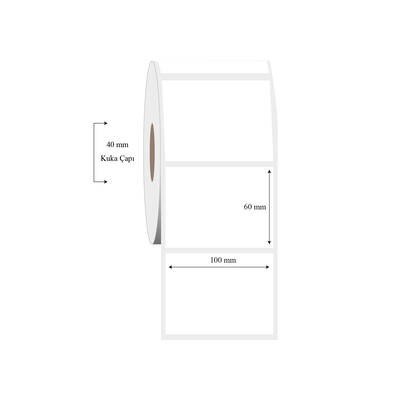 100mm x 60mm Tekli PP Şeffaf Etiket - 1