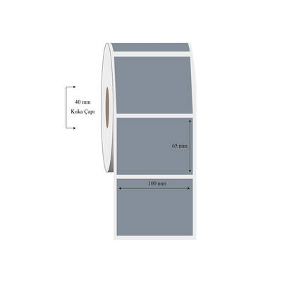 100mm x 65mm Tekli Silvermat Etiket - 1