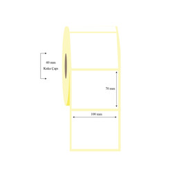 100mm x 70mm Tekli Lamine Termal Etiket - 