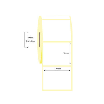 100mm x 70mm Tekli Lamine Termal Etiket - 1