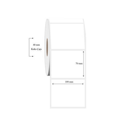 100mm x 70mm Tekli PP Şeffaf Etiket - 1