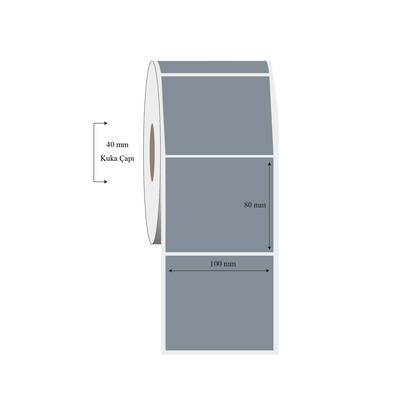 100mm x 80mm Tekli Silvermat Etiket - 1