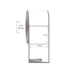 100mm x 90mm Tekli Fasson Fastyre Etiket - 