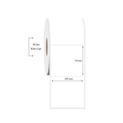 100mm x 90mm Tekli PP Şeffaf Etiket - 1