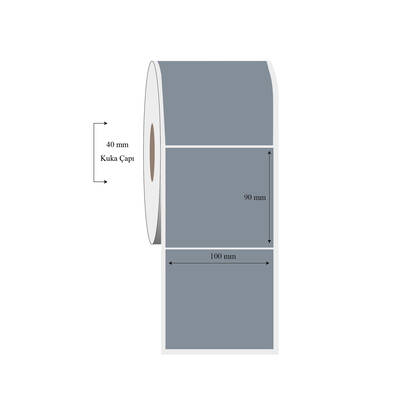 100mm x 90mm Tekli Silvermat Etiket - 1