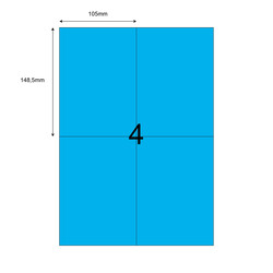 105mm x 148,5mm Mavi Lazer Etiket - 