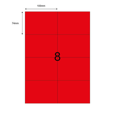 105mm x 70mm Kırmızı Lazer Etiket - 1