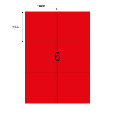 105mm x 99mm Kırmızı Lazer Etiket - 1