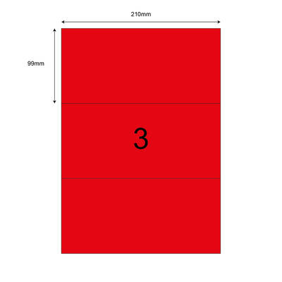 210mm x 99mm Kırmızı Lazer Etiket - 1