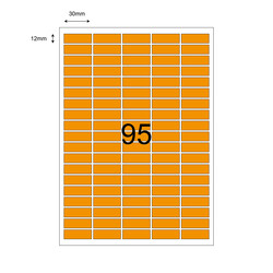 30mm x 12mm Turuncu Lazer Etiket - 