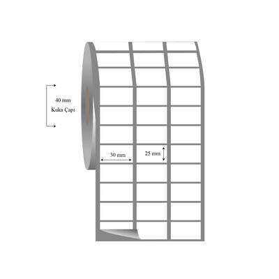 30mm x 25mm 3 Lü Ayrık Fasson Fastyre Etiket - 1