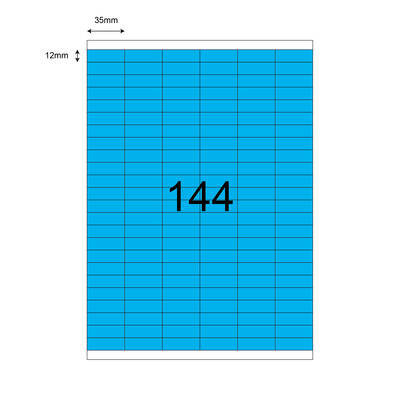 35mm x 12mm Mavi Lazer Etiket - 1