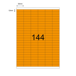 35mm x 12mm Turuncu Lazer Etiket - 