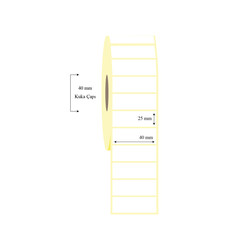 40mm x 25mm Tekli Lamine Termal Etiket - 