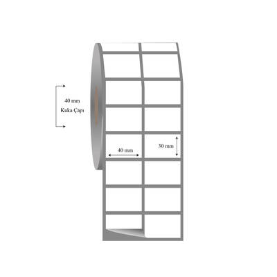 40mm x 30mm 2 li Ayrık Fasson Fastyre Etiket - 1