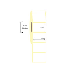 40mm x 45mm Tekli Lamine Termal Etiket - 