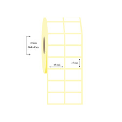 45mm x 35mm 2 li Ayrık Lamine Termal Etiket - 