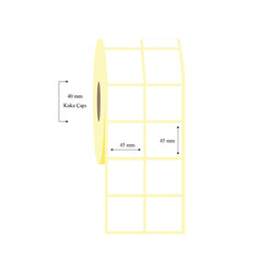 45mm x 45mm 2 li Ayrık Lamine Termal Etiket - 