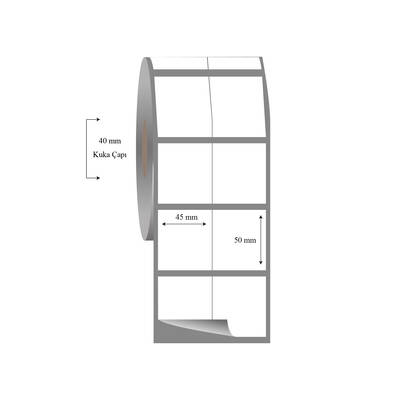 45mm x 50mm 2 li Bitişik Fasson Fastyre Etiket - 1