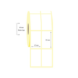 45mm x 80mm 2 li Ayrık Lamine Termal Etiket - 