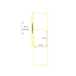 45mm x 80mm Tekli Lamine Termal Etiket - 