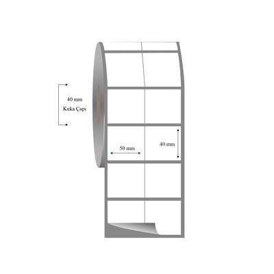 50mm x 40mm 2 li Bitişik Fasson Fastyre Etiket - 1