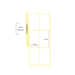 50mm x 70mm 2 li Ayrık Lamine Termal Etiket - 