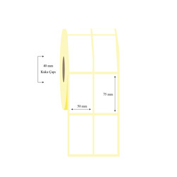 50mm x 75mm 2 li Ayrık Lamine Termal Etiket - 