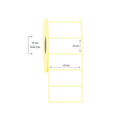 60mm x 40mm Tekli Lamine Termal Etiket - 1