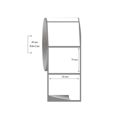 60mm x 70mm Tekli Fasson Fastyre Etiket - 1