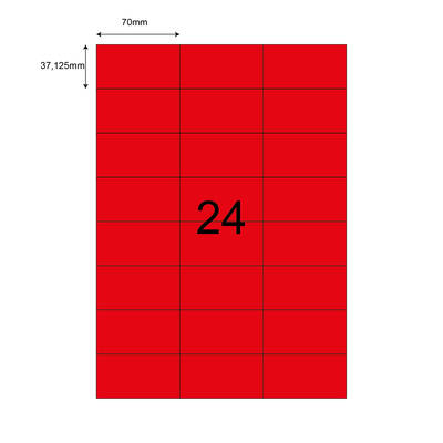 70mm x 37,125mm Kırmızı Lazer Etiket - 1