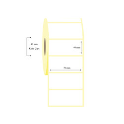 70mm x 40mm Tekli Lamine Termal Etiket - 