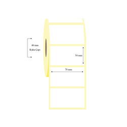 70mm x 50mm Tekli Lamine Termal Etiket - 