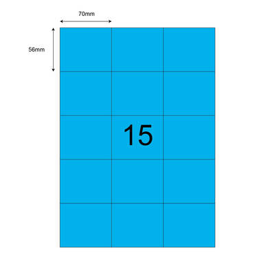 70mm x 56mm Mavi Lazer Etiket - 1