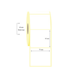 75mm x 85mm Tekli Lamine Termal Etiket - 