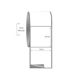 80mm x 100mm Tekli Fasson Fastyre Etiket - 