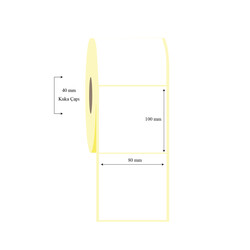 80mm x 100mm Tekli Lamine Termal Etiket - 