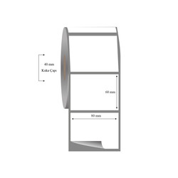 80mm x 60mm Tekli Fasson Fastyre Etiket - 