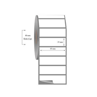 85mm x 35mm Tekli Fasson Fastyre Etiket - 1